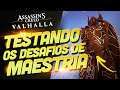 Testando TODOS os DESAFIOS DE MAESTRIA em Assassin's Creed Valhalla (ao vivo)