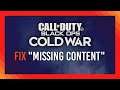 Cold War: How to fix "Missing Content" error while in lobby