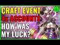 Craft Event 4x Account Results! (Godly Crafts?) 🔥 Epic Seven