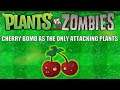 Plants Vs Zombies: Cherry Bomb As The Only Attacking Plants