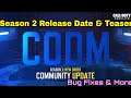 CODM Season 2 Release Date & Teaser | Season 2 Huge Bug Fixes & More