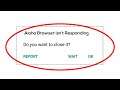 Fix Aloha Browser App Not Responding Error in Android & Ios - Aloha Browser Not Responding Problem