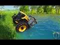 This Tractor Doesn't Drown! | JCB Fastrac 4220 | JCB Fastrac 8330 | Tractor Games Video