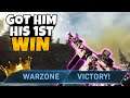 GETTING MY FRIEND HIS FIRST *WIN*! (Warzone)