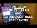 How to set up a game console or laptop at the hotel (no input lag and volume controls)