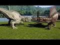 Indominus Rex vs Spinosaurus! - Dino Fights! (4K UHD)