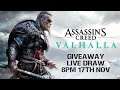 LIVE DRAW: Assassin's Creed Valhalla Giveaway 8PM GMT