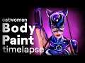 Catwoman Body Paint Transformation 😺 Time lapse 😺Tutorial & NFT art
