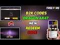 Free Fire  Dragon Ak47 New Redeem Code today | New Redeem Code Today ✔️ | Free Fire New Redeem Codes