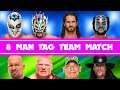 Lucha Dragons & Lince Dorado & Seth Rollins vs. John Cena & Brock Lesnar & Undertaker & Stone Cold