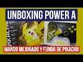 UNBOXING Power A Enhanced WIRELESS CONTROLLER for Nintendo Switch PIKACHU 025 ¡con funda a juego!