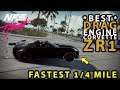 *Best* Drag Engine Corvette ZR1  Fastest 1/4 Mile in NFS Heat