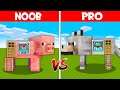 Minecraft NOOB vs PRO: SECRET BASE IN PIG vs HIDDEN HOUSE IN WOLF! (Animation)