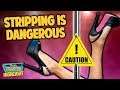 STRIPPER FALLS FROM 2-STORY POLE AND KEEPS TWERKING?! | Double Toasted
