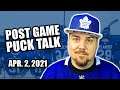 Toronto Maple Leafs vs Winnipeg Jets (Apr. 2) / POST GAME PUCK TALK!