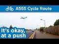Cycling the Manchester Airport Eastern Link Road (A555) cycle path