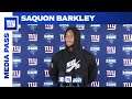 Saquon Barkley on Status of Ankle Injury | New York Giants