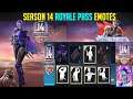 Season 14 Royale Pass Free & Paid Emotes Pubg Mobile