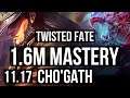 TWISTED FATE vs CHO'GATH (MID) | 1.6M mastery, 4/2/12, 400+ games | EUW Master | v11.17