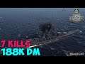 World of WarShips | Roma | 7 KILLS | 188K Damage - Replay Gameplay 1080p 60 fps