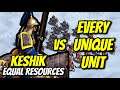 ELITE KESHIK vs EVERY UNIQUE UNIT (Equal Resources) | AoE II: Definitive Edition