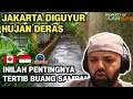 Jakarta Diguyur Hujan Deras Tapi Tak Banjir Karena Saluran Air Selokan Bersih | MR Halal Reaction