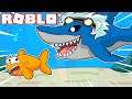 ¡COMIENDOME COSAS RARAS DEL MAR! El tiburon Krao - Roblox
