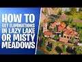 How To Get Eliminations At Lazy Lake or Misty Meadows In Fortnite Chapter 2 Season 1