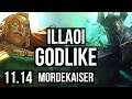 ILLAOI vs MORDEKAISER (TOP) | 7/1/5, 800+ games, 1.1M mastery, Godlike | EUW Master | v11.14