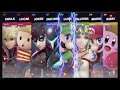 Super Smash Bros Ultimate Amiibo Fights  – Request #14017 4 team battle at Pokemon Stadium