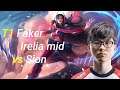 T1 Faker plays Irelia mid vs Sion | KR SoloQ Patch 11.15