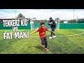 Am I better Than a FAT MAN? Mini Football challenges vs The Dad