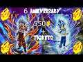 Dokkan Battle - 6 Anniversary LR Goku Ultra Instinct & LR Evo Vegeta German/Deutsch  (550 Stones)