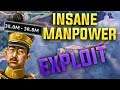 HOI4 Exploit: Insane Free Manpower (Hearts of Iron 4 Man the Guns Exploit)