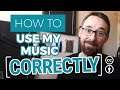 How to use my music correctly // Using CC-BY music from the music library