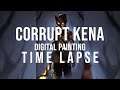 Kena : Bridge of Spirits - Corrupt Kena Concept Digital Painting Time Lapse