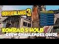 Borderlands 3 Konrad's Hold All Crew Challenges Locations (All Logs, Claptraps...)