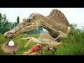 Família Espinossauro: Fomos Atacados Por Uma Manada de Therizinosaurus! Dinossauros The Isle