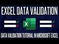 How to Use Data Validation in Microsoft Excel (Data Validation Tutorial)