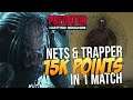 Predator Hunting Grounds MOST POINTS in 1 PREDATOR MATCH! 15K POINTS "TRAPPER PERK & NET GUN COMBOS"