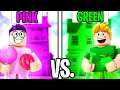 Using ONLY ONE COLOR In a BLOXBURG BUILD BATTLE CHALLENGE! (LankyBox Roblox Bloxburg!)