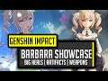 Big Time Healer! Barbara Showcase! Weapon, Artifacts, & Abilities! - Genshin Impact