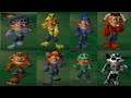 Crash Of The Titans (All Skins and All Skins Gameplay PSP Versio)