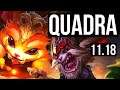 GNAR vs KLED (TOP) (DEFEAT) | Quadra, 66% winrate | NA Master | v11.18
