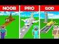 Minecraft NOOB vs PRO vs GOD: AIRPLANE BUILD CHALLENGE in Minecraft (Animation)