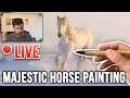 Painting a MAJESTIC HORSE! | LIVE 🎨 🔴