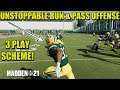 UNSTOPPABLE 3 PLAY MADDEN 21 OFFENSIVE SCHEME! EASILY DOMINATE WITH THE RUN & PASS VS ANY DEFENSE!
