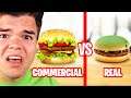 Reacting To COMMERCIALS vs. REAL LIFE FOOD! (Insane)