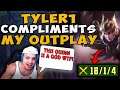 TYLER1 LOVED MY QUINN OUTPLAY! (MY BEST GAME OF THE SEASON) - League of Legends