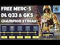 How to Get a FREE MERC-5 Soldier SKIN || DL Q33 & GKS Championship Streak in Call of Duty Mobile